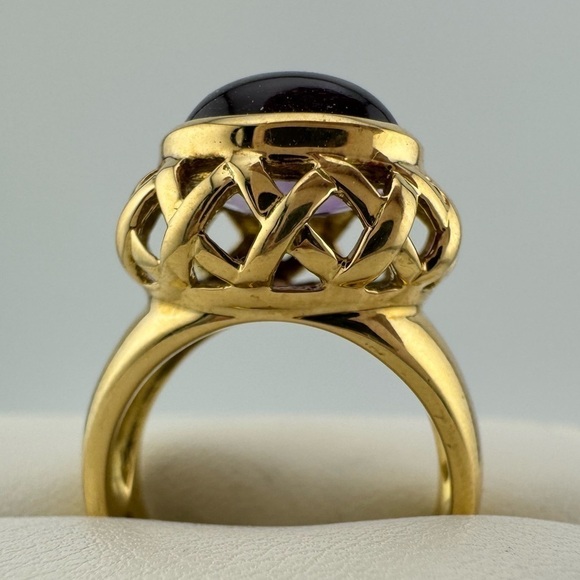 Tiffany & Co. Jewelry - Tiffany & Co. 18k Amethyst Basket Ring Paloma Picasso Graffiti X Etched Gemstone